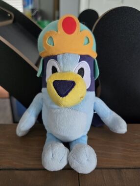 Princess Bluey Plush Dog with Decorative Crown